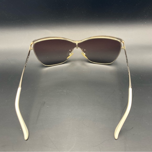 Salvatore Ferragamo Sunglasses SF148S 721 Gold White Frames Gray Lens 58 20 135 - Picture 8 of 16